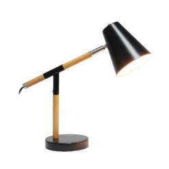 Wooden Pivot Desk Lamp Black - Simple Designs