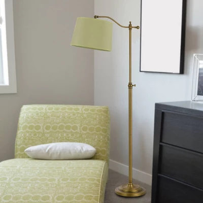 52" X 62.5" Adjustable Height Wilmington Metal Floor Lamp Antique Brass - Cal Lighting - Image 2