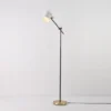 65" Florence Matte Black Floor Lamp With White Shade - Globe Electric