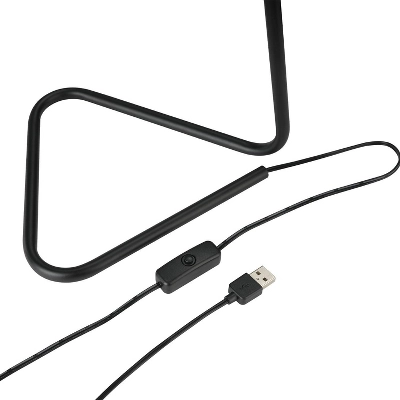 LED 12" Arden Desk Lamp With USB Cable Matte Black (Includes LED Light Bulb) - Globe Electric - Image 5