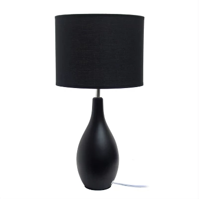 Oval Bowling Pin Base Ceramic Table Lamp - Simple Designs - Image 4