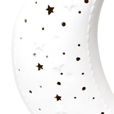 Porcelain Moon Shaped Table Lamp White - Simple Designs - Image 3