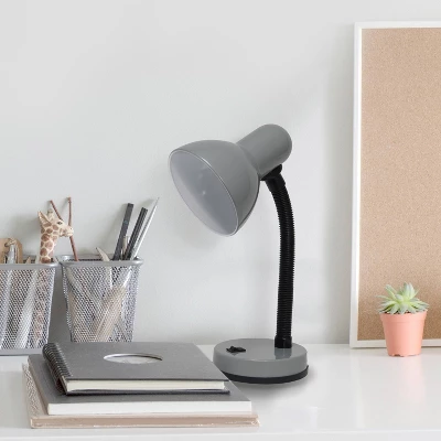 Basic Metal Desk Lamp With Flexible Hose Neck - Simple Designs - Image 2