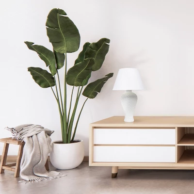 20.08" Traditional Ceramic Texture Imprint Winding Table Desk Lamp With Matching Fabric Shade White - Creekwood Home - Image 6