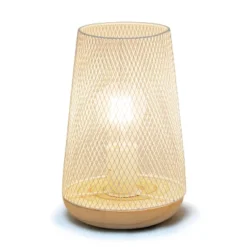 Wired Mesh Uplight Table Lamp White - Simple Designs