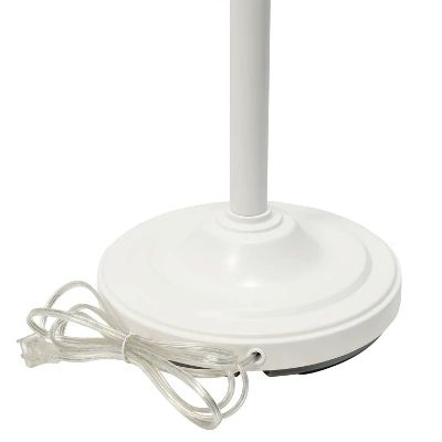 Torchiere Floor Lamp With 2 Reading Lights And Scalloped Glass Shades White - Lalia Home - Image 7