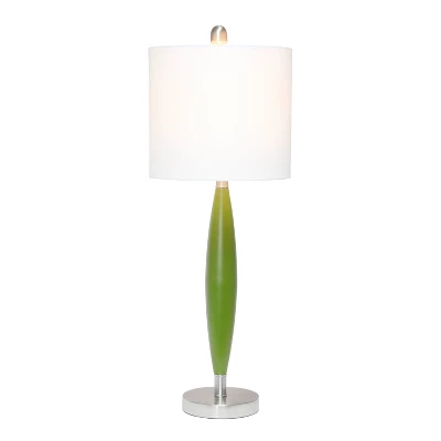 Stylus Table Lamp With Fabric Shade Green - Lalia Home