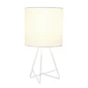 Down To The Wire Table Lamp With Fabric Shade - Simple Designs