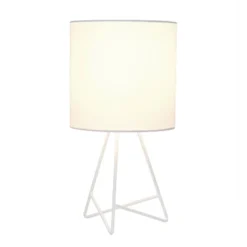 Down To The Wire Table Lamp With Fabric Shade - Simple Designs
