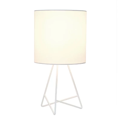 Down To The Wire Table Lamp With Fabric Shade - Simple Designs