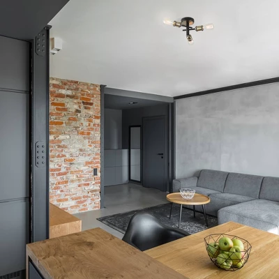 3-Light Shipka Flush Mount Ceiling Light With Antique Brass Accent Matte Black - Globe Electric - Image 3