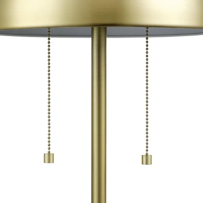 Globe Electric 21" Haydel 2-Light Matte Brass Table Lamp - Novogratz X Globe