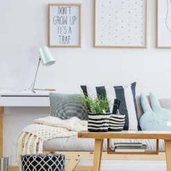 16" Novogratz Globe Dobby Desk Lamp With Gold Accents Matte Teal - Globe Electric