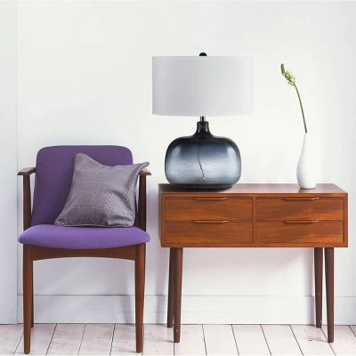 24.25" 3-way Glass Table Lamp Blue - Cal Lighting