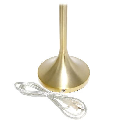 Tapered Desk Lamp With Polka Dot Fabric Drum Shade Gold - Simple Designs - Image 7