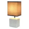 Petite Faux Stone Table Lamp With Fabric Shade - Simple Designs