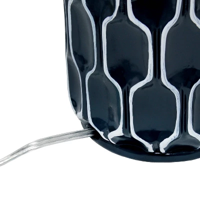 Moroccan Table Lamp With Fabric Shade Blue - Lalia Home - Image 8