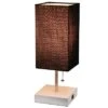 Petite Stick Lamp With USB Charging Port And Fabric Shade - Simple Designs