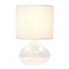 Glass Raindrop Table Lamp With Fabric Shade White - Simple Designs