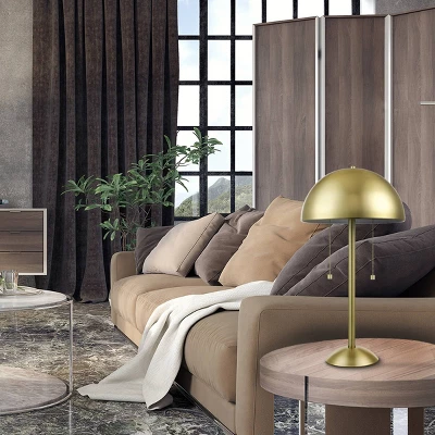 Globe Electric 21" Haydel 2-Light Matte Brass Table Lamp - Novogratz X Globe - Image 4