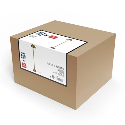 60" Novogratz X Globe Haydel 2-Light Matte Brass Floor Lamp - Globe Electric - Image 4