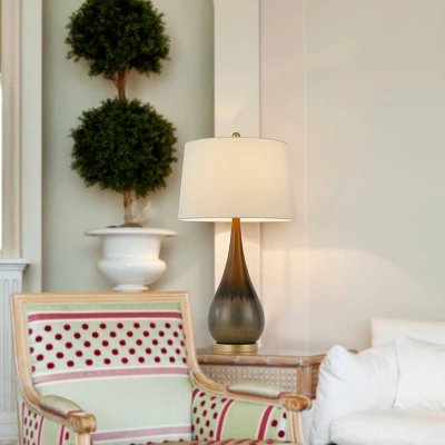 30" Metal Contemporary Table Lamp Taupe - Cal Lighting - Image 4