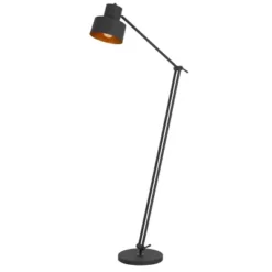 65" Davidson Adjustable Height Metal Floor Lamp Matte Black - Cal Lighting