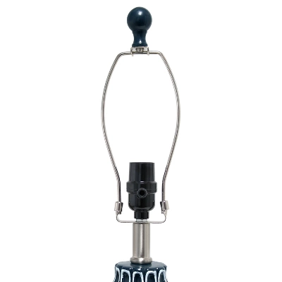 Moroccan Table Lamp With Fabric Shade Blue - Lalia Home - Image 5