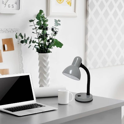 Basic Metal Desk Lamp With Flexible Hose Neck - Simple Designs - Image 3