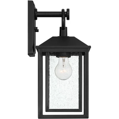 Franklin Iron Works Califa Mission Outdoor Wall Light Fixture Black Metal 15 1/4" Clear Seedy Glass For Post Exterior Barn Deck House Porch Yard Patio - Image 6