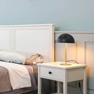 15" Luna Desk Lamp With Brass Accents Matte Black - Globe Electric - Image 5