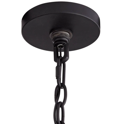 Franklin Iron Works Antler Lodge Black Chandelier 36 3/4" Wide Farmhouse Rustic Antler Deer Horn 6-Light LED Fixture For Dining Room Kitchen Island - Image 4