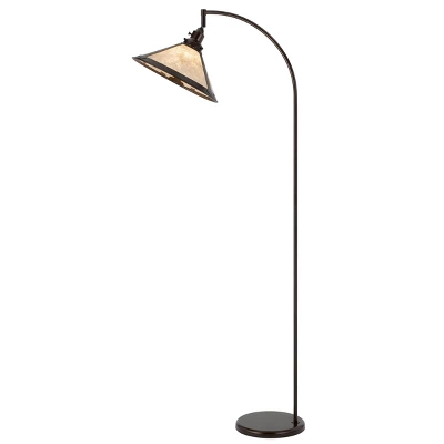 65" Metal Downbridge Adjustable Floor Lamp With Mica Shade Bronze - Cal Lighting - Image 2