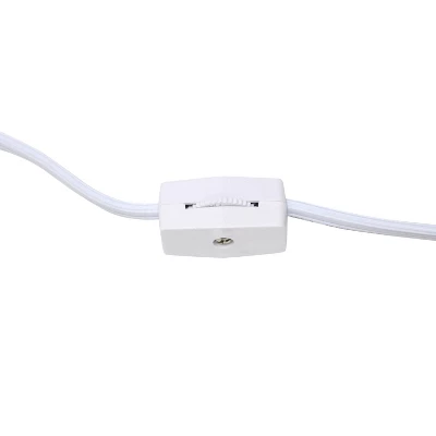 11.02" Mini Modern Ceramic Pastel Accent Bedside Table Desk Lamp With Matching Fabric Shade Periwinkle Blue - Simple Designs - Image 4