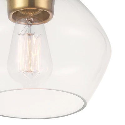 Harrow 1-Light Semi-Flush Mount Ceiling Lighting With Clear Glass Shade - Globe Electric - Image 3