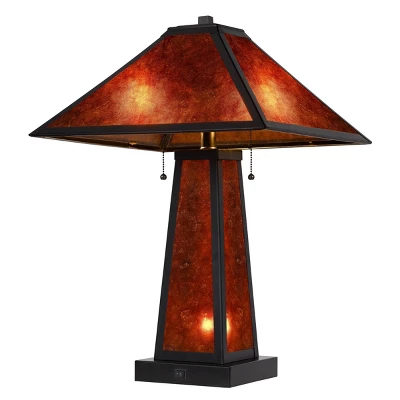 23.5" Mica Table Lamp With Night Light - Cal Lighting - Image 2