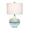 Bayside Horizon Table Lamp With Fabric Shade White/Light Blue - Lalia Home