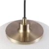 Novogratz X Globe Lily 1-Light Matte Brass Pendant Lighting With Frosted Ribbed Glass Shade - Globe Electric
