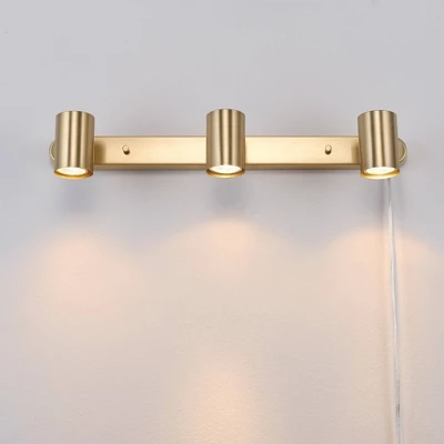 Dale 3-Light Matte Brass Plug-In Track Lighting - Globe Electric - Image 4