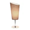 Mini Chrome Table Lamp With Angled Fabric Shade Gray - Simple Designs