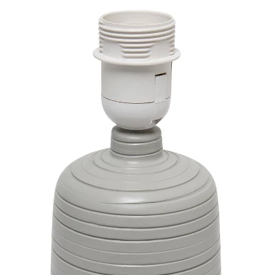 Textured Linear Ceramic Table Lamp - Simple Designs - Image 5