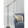 68" Adjustable Metal Virton Arm Floor Lamp (Includes LED Light Bulb) Black/Antique Brass - Cal Lighting
