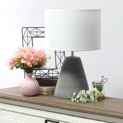 Pinnacle Concrete Table Lamp With Shade White - Simple Designs - Image 2