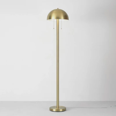 60" Novogratz X Globe Haydel 2-Light Matte Brass Floor Lamp - Globe Electric - Image 7