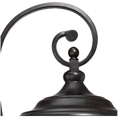 Franklin Iron Works Carriage Outdoor Wall Light Fixture Bronze LED 26 3/4" Clear Seedy Glass For Post Exterior Barn Deck House Porch Yard Posts Patio - Image 2